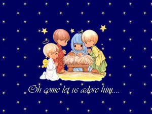Precious Moments Nativity Scene Wallpaper