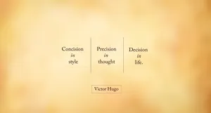 Precise In Thought Victor Hugo Quote Wallpaper