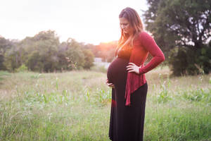 Pregnant Outdoor Photoshoot Wallpaper