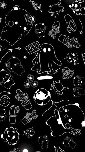 Preposterous Black Figures Wallpaper