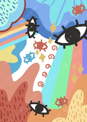 Preposterous Design With Eyes Wallpaper