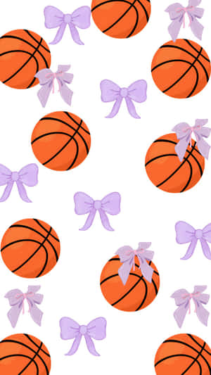 Preppy Basketball Pattern Wallpaper