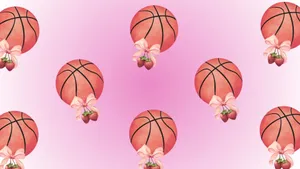 Preppy Basketball Pattern Wallpaper