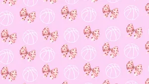 Preppy Basketball Pattern Wallpaper