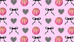 Preppy Basketball Pattern Wallpaper