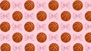 Preppy Basketball Pattern Wallpaper