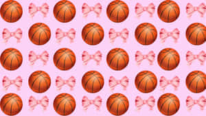 Preppy Basketball Pattern Wallpaper