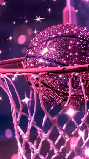 Preppy Basketball Sparkle Shot Wallpaper