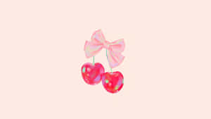 Preppy Bow Cherry Earrings Wallpaper