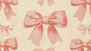 Preppy Bow Pattern Wallpaper