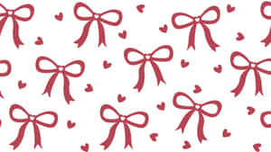 Preppy Bow Pattern Wallpaper