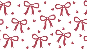 Preppy Bow Pattern Wallpaper