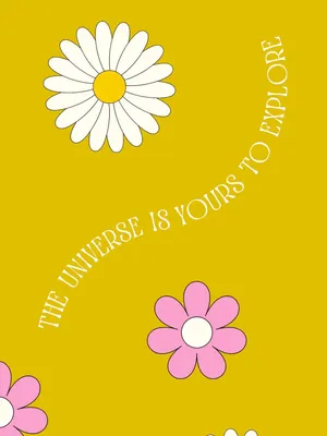 Preppy Floral Universe Explore Aesthetic Wallpaper