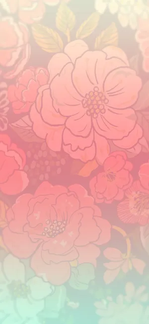 Preppy Flower Pattern Background Wallpaper