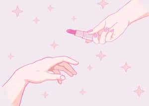 Preppy Girl Lipstick Exchange Wallpaper