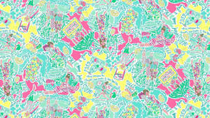 Preppy Girls Pattern Wallpaper