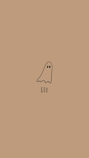 Preppy Halloween Ghost Illustration Wallpaper