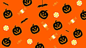 Preppy Halloween Pattern Background Wallpaper