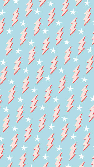 Preppy Lightning Bolt Pattern Wallpaper