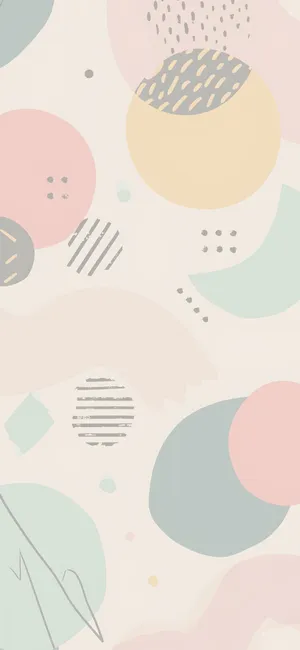 Preppy Pastel Abstract Art.jpg Wallpaper