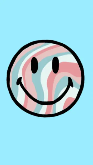Preppy Pastel Smiley Face Aesthetic.jpg Wallpaper