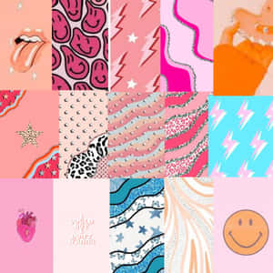 Preppy Pattern Collage Wallpaper Wallpaper