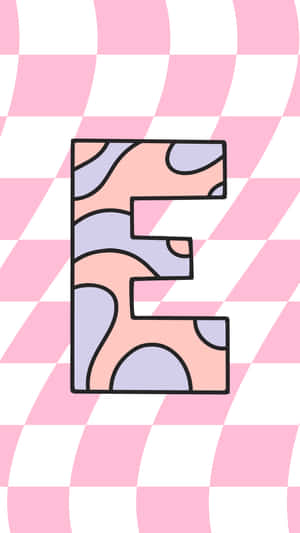 Preppy Patterned Letter E Wallpaper