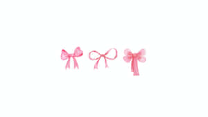 Preppy Pink Bow Styles Wallpaper
