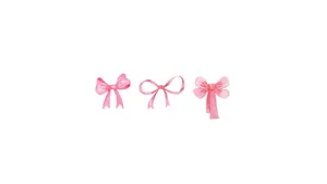 Preppy Pink Bow Styles Wallpaper