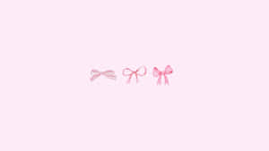 Preppy Pink Bow Trio Wallpaper