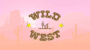 Preppy Pink Cowgirl Wild West Graphic Wallpaper