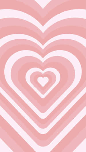 Preppy Pink Heart Pattern Wallpaper