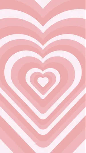 Preppy Pink Heart Pattern Wallpaper