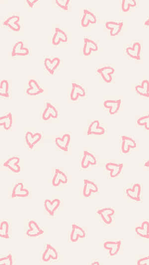 Preppy_ Pink_ Hearts_ Pattern Wallpaper