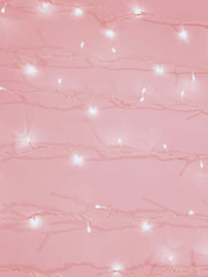 Preppy Pink Marblewith Lights Wallpaper