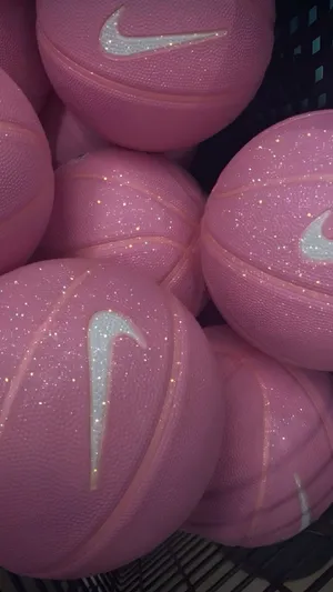 Preppy Pink Nike Basketballs Wallpaper