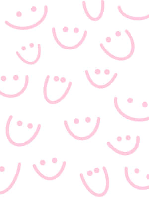 Preppy Pink Smiley Pattern.jpg Wallpaper