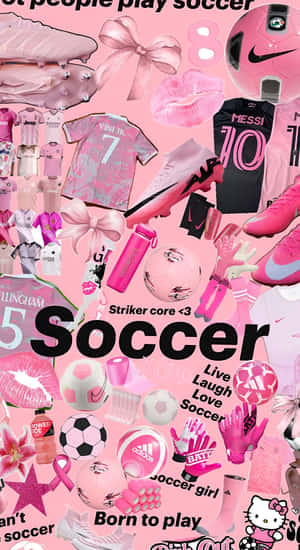 Preppy Pink Soccer Style Wallpaper