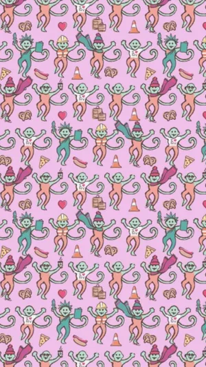 Preppy Roller Rabbit Pattern Wallpaper