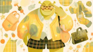 Preppy Shrek Style Wallpaper