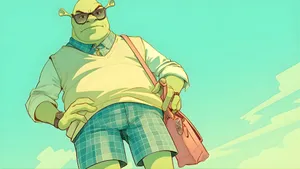 Preppy Shrek Style Wallpaper