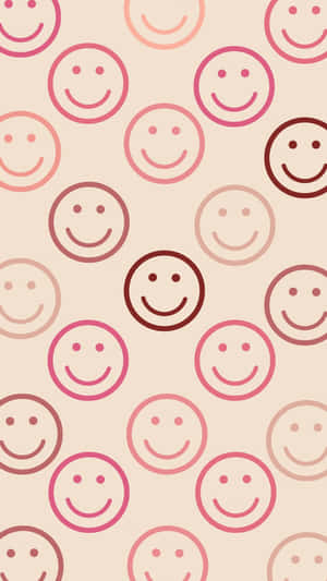 Preppy Smiley Pattern Aesthetic.jpg Wallpaper