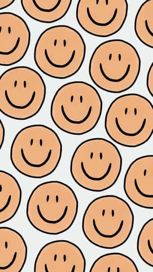 Preppy Smiley Pattern Aesthetic.jpg Wallpaper