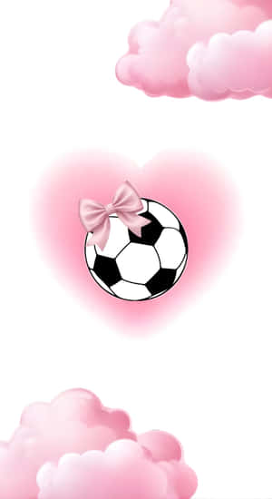 Preppy Soccer Ball Design Wallpaper