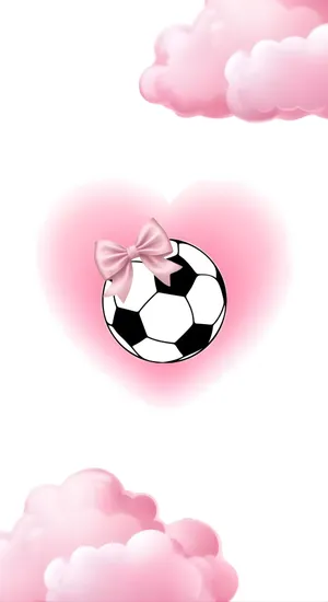 Preppy Soccer Ball Design Wallpaper