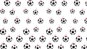 Preppy Soccer Ball Pattern Wallpaper