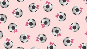 Preppy Soccer Ball Pattern Wallpaper