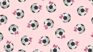 Preppy Soccer Ball Pattern Wallpaper