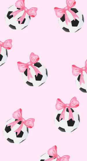 Preppy Soccer Ball Pattern Wallpaper