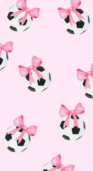 Preppy Soccer Ball Pattern Wallpaper